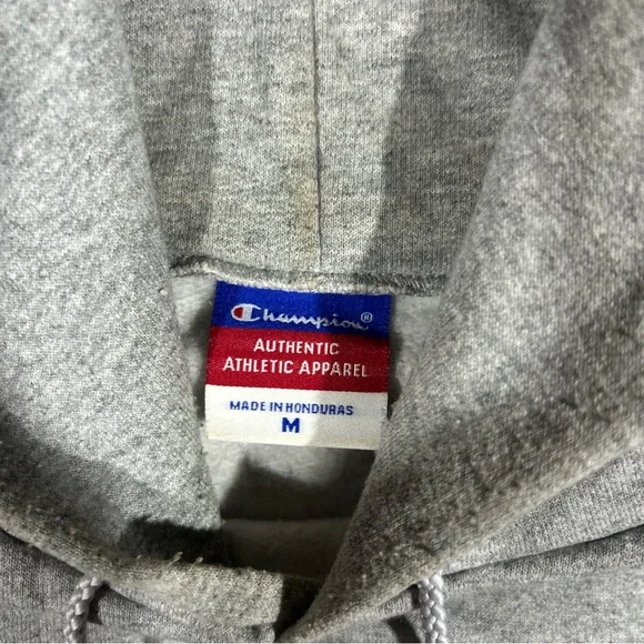 Vintage Y2k Grey Champion Ole Miss Pullover Hoodie Women’s Medium #1246 - Picture 4 of 9